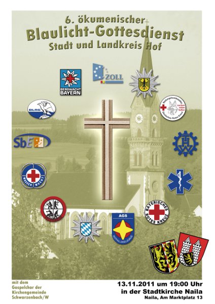 Plakat Blaulichtgottesdienst 2011